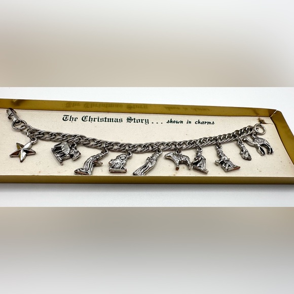 Vintage ‘The Christmas Story-shown in charms’ Bracelet Original Presention Box - Picture 6 of 10